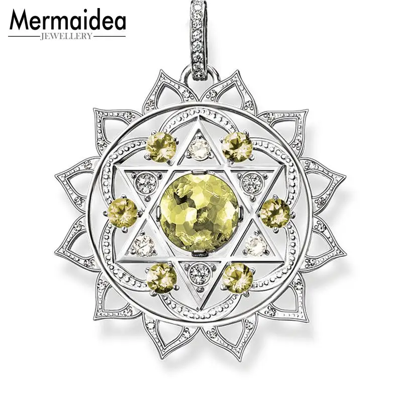 

Pendant HEART CHAKRA Ornament 2019 Brand New Fashion 925 Sterling Silver Jewelry Bijoux Necklace Gift For Woman