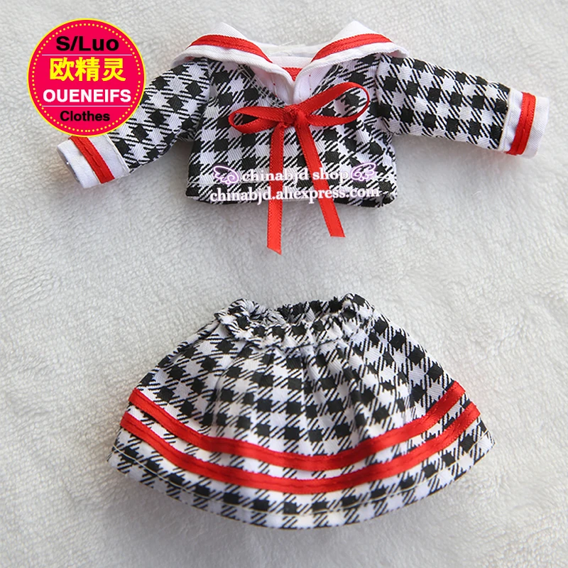 Одежда BJD 1/8 с длинными клетчатыми рукавами и клетчатые юбки для куклы Lati Yellow Coco Pero