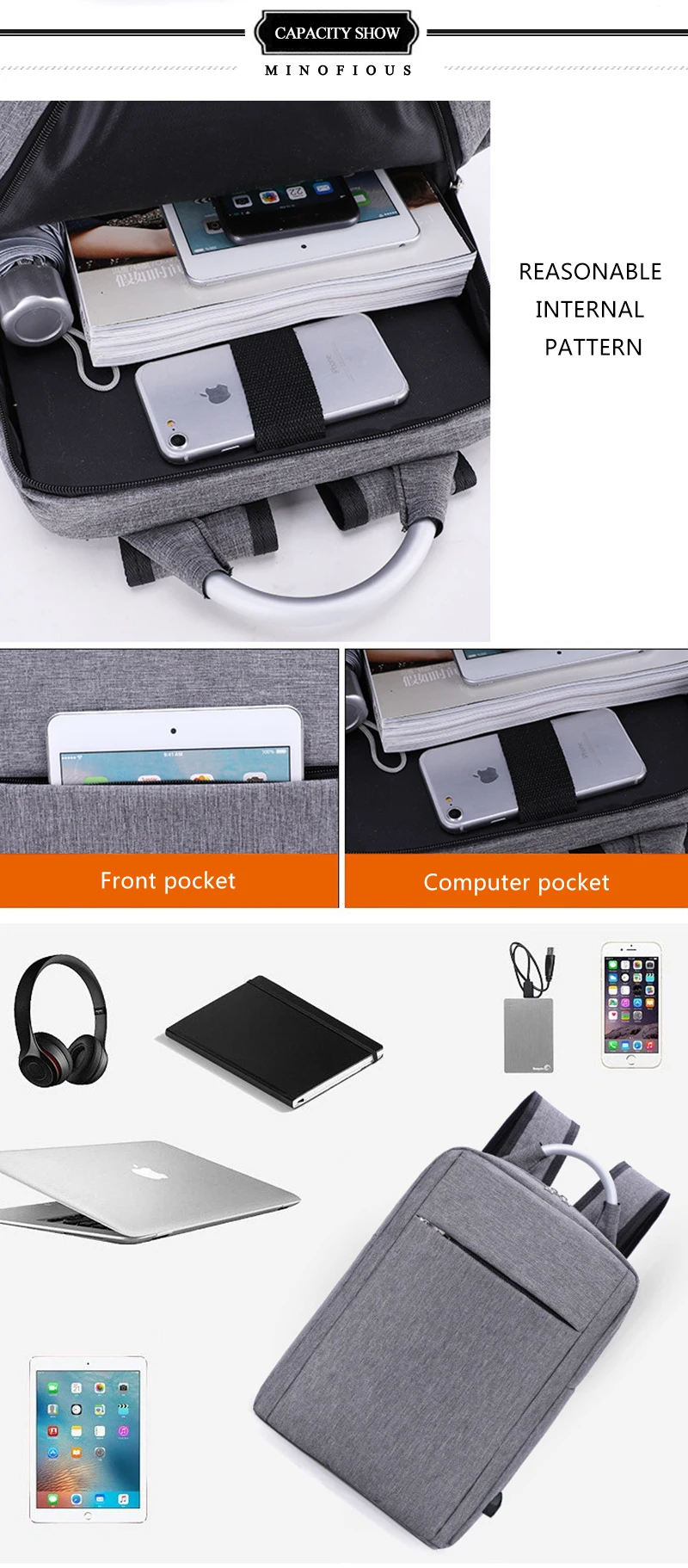 estilo casual sacos de viagem grande masculino negócios mochila escolar