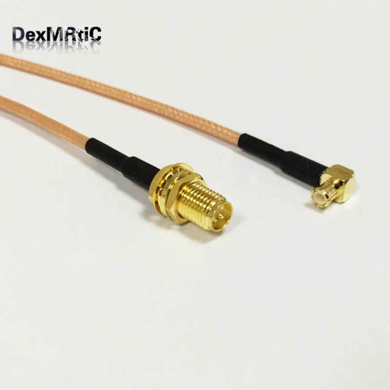 Угловой плетеный кабель RF RP SMA Female to MCX Male Right Angle Pigtail Cable RG316 15 см " по оптовой цене быстрая