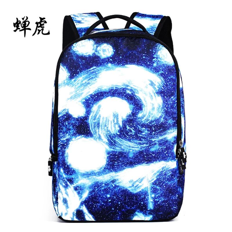 

Multicolor Women Canvas printing Backpack Galaxy Star vintage Backpack Girls School bags for teenagers men backpack