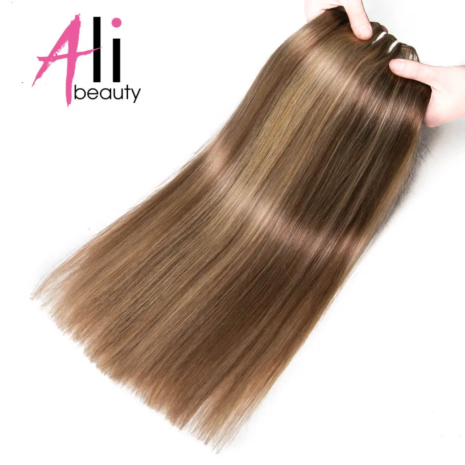 

Ali-Beauty 6 Colors #P6/613 18-24" 100Gram Human Hair Weft 100% Remy Human Hair Extensions Width 120-130cm Supposrt Customized