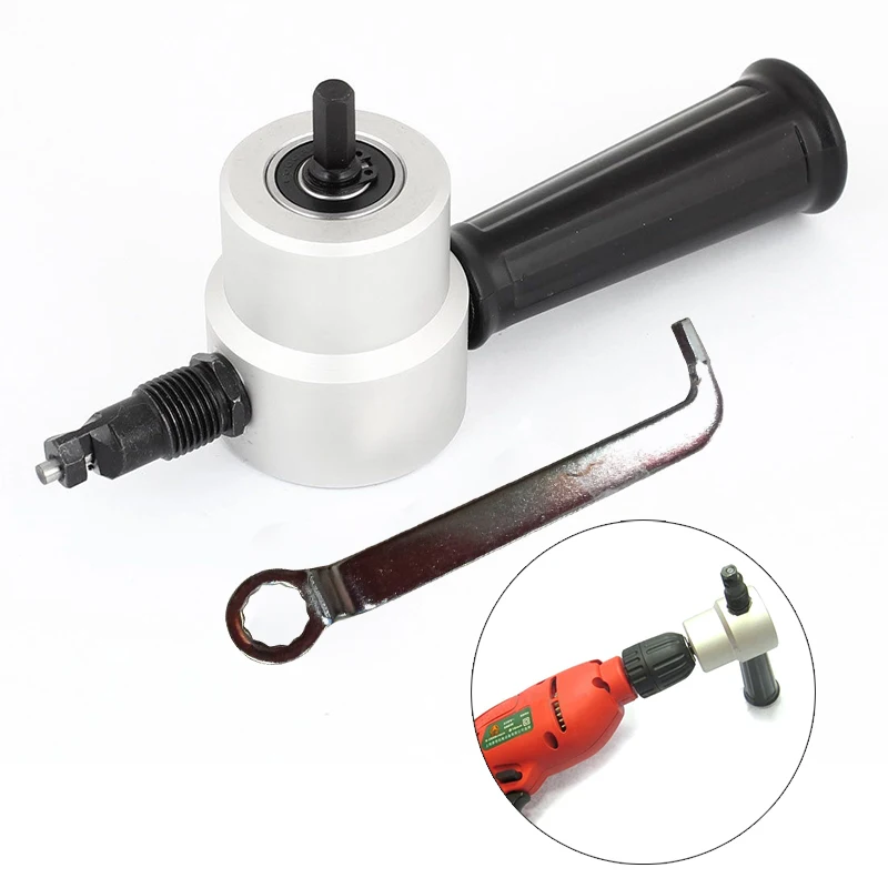 Double Head Sheet Nibbler Metal Cutter Drill Attachment Woodworking