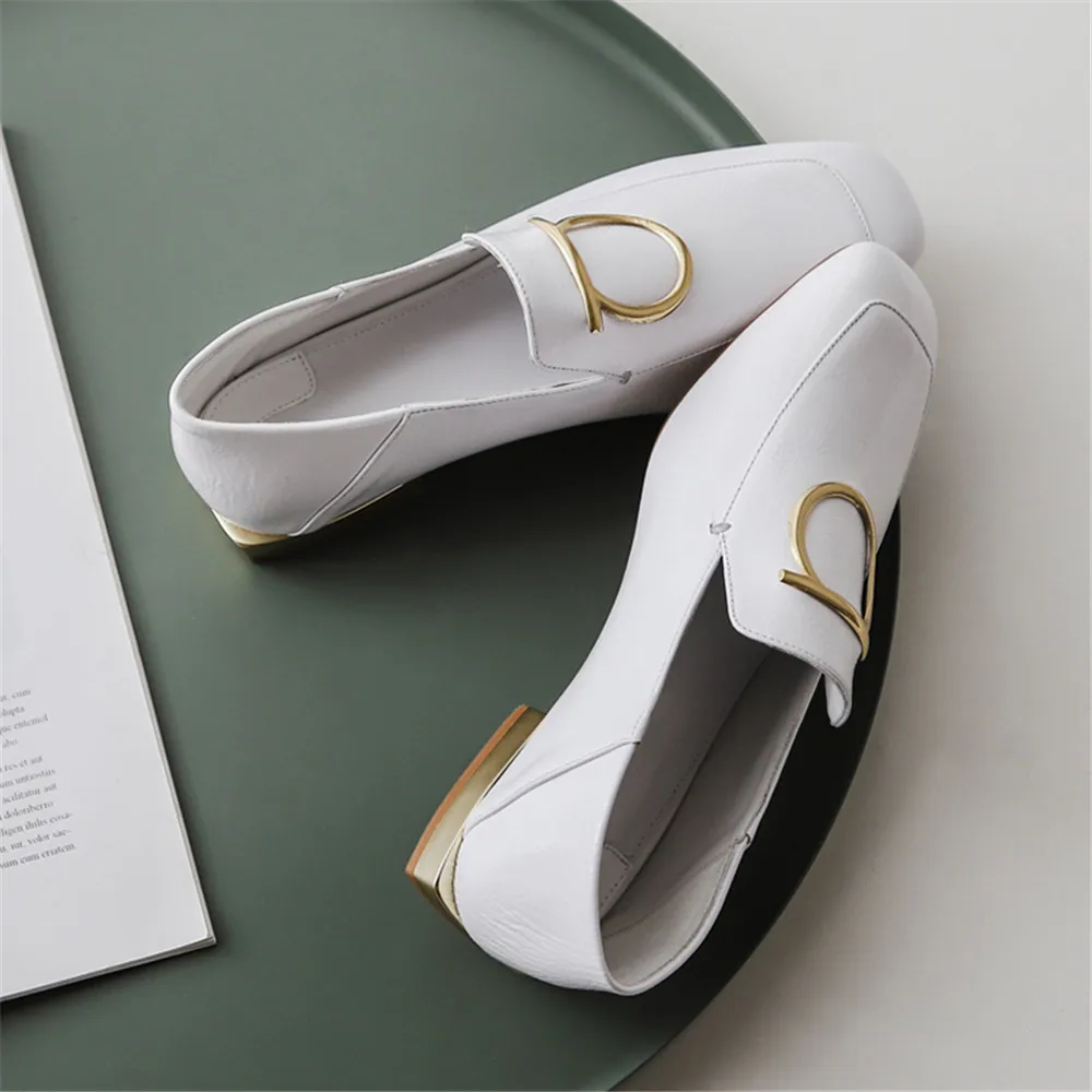 Женская брендовая обувь; мокасины; лоферы из натуральной кожи с квадратным носком на плоской подошве; цвет белый, черный; повседневная женская обувь; MZP02 muyisxi