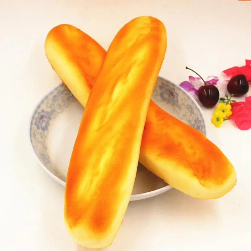 French Baguettes Kawaii Squishy Rising Jumbo Phone Straps Cute Squeeze Stress Kids Gift Pillow Loaf Cake 2