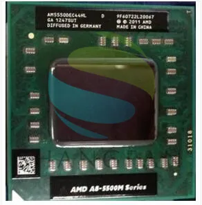 Amd Laptop CPU A8 5500 M سلسلة A8-5550M A8 5550 M AM5550DEC44HL المقبس FS1 CPU 4 M مخبأ/2.1 GHz/رباعية النواة دفتر المعالج