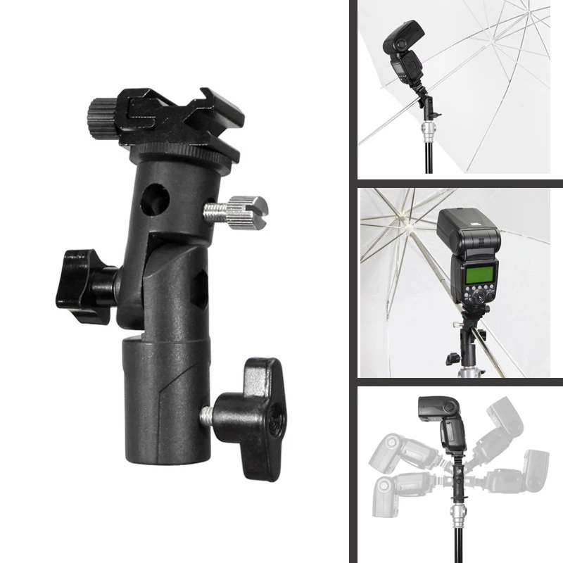 Металлический кронштейн для вспышки типа E универсальный держатель зонтика Speedlite