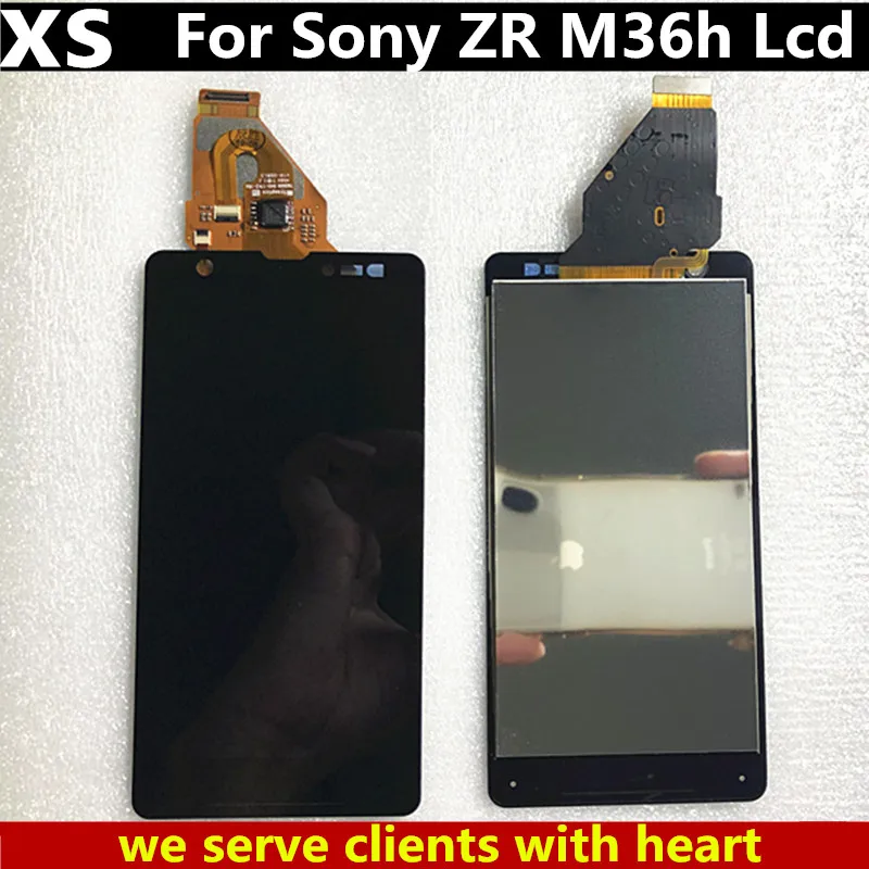 Дешево Оригинальный, для sony Xperia ZR дисплей сенсорный экран замена экрана для sony Xperia ZR ЖК дисплей M36h C5502 C5503 font b lcd b font