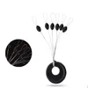 60 Pcs 10 Groups/Set Float 6 in 1 Black Rubber Stopper Fishing Bobber Space Bean Connector Fishing Line Tackle Accessories ► Photo 3/4