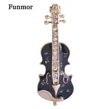 Guitarra Cello forma broches esmalte Abalone Shell Ropa Accesorios instrumentos musicales Lapel Pin Club Badge broche Joyeria