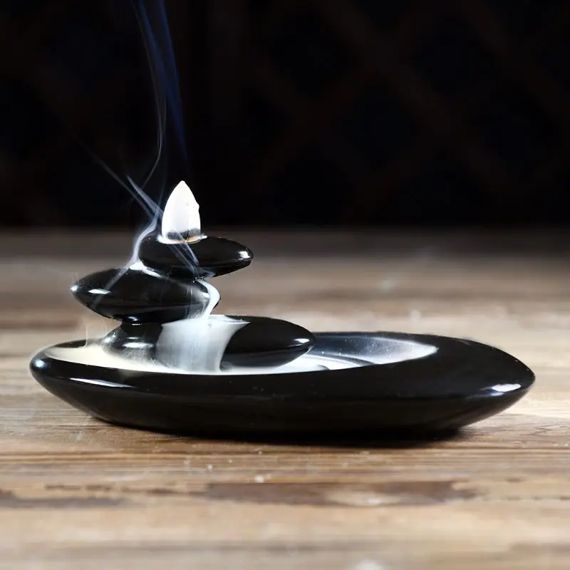 Ладан горелка курильница домашний декор ручной работы камень перекрытия керамический дымовой рефлюкс обратного потока