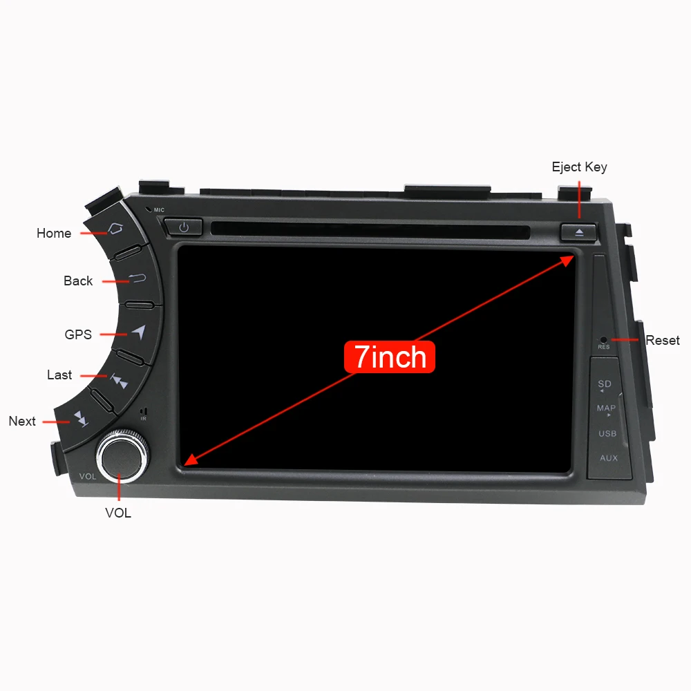 Eunavi 7 ''двойной 2 Din Android 8 1 Восьмиядерный автомобильный dvd плеер Радио Стерео GPS