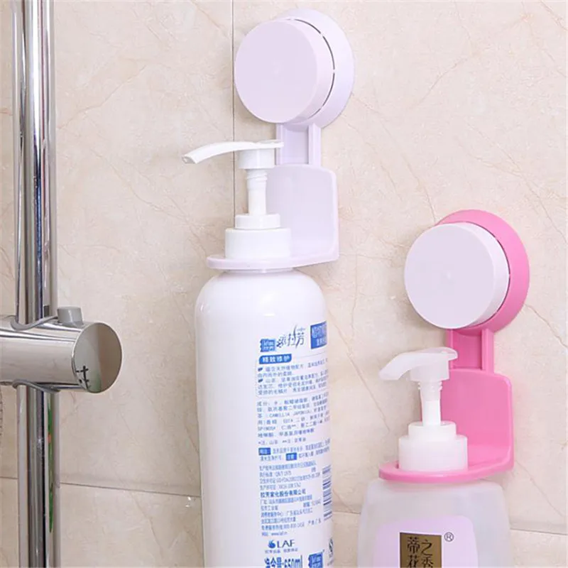 

1 PC Bathroom Wall Mounted Shampoo Organizer Hook Repeat Use Shower Hand Soap Bottle Plastic Hanging Holder Accessories