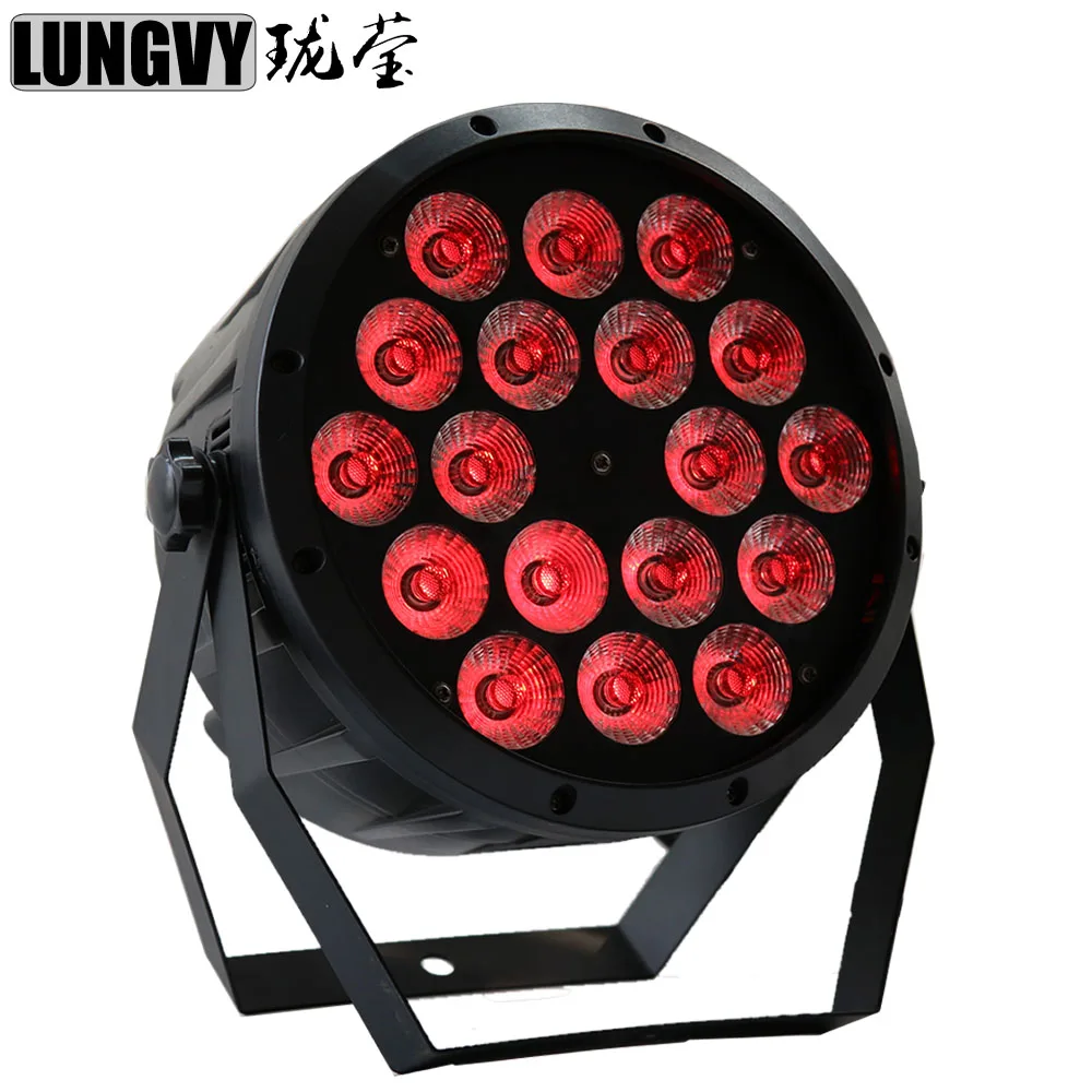 Free Shipping 18X10W 4in1 RGBW LED Flat Par Lights Flat Plastic LED Par Can DJ DMX Par Stage Lighting