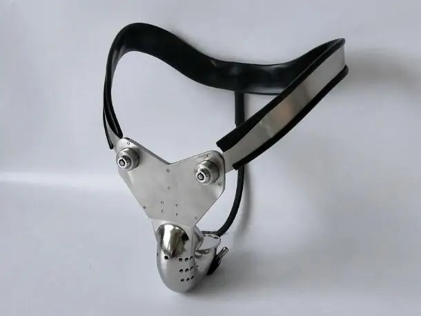 

Male T Type Ergonomics Adjustable Stainless Steel Curve Waistbelt Chastity Belt W Winding Cock Penis Cage BDSM Sex Toy 811