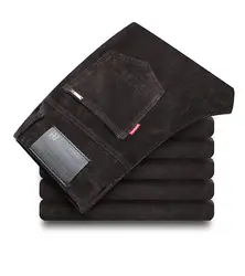 Осенние винтажные Брюки повседневные толстые вельветовые мужские брюки мужские прямые деловые вельветовые брюки черные коричневые