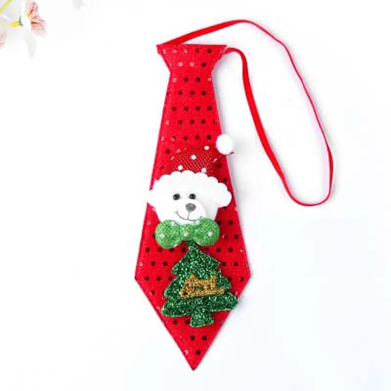 Рождество Санта Клаус Снеговик галстуки с оленем для детей декор забавные фестивальный рейв подарки рождественские украшения