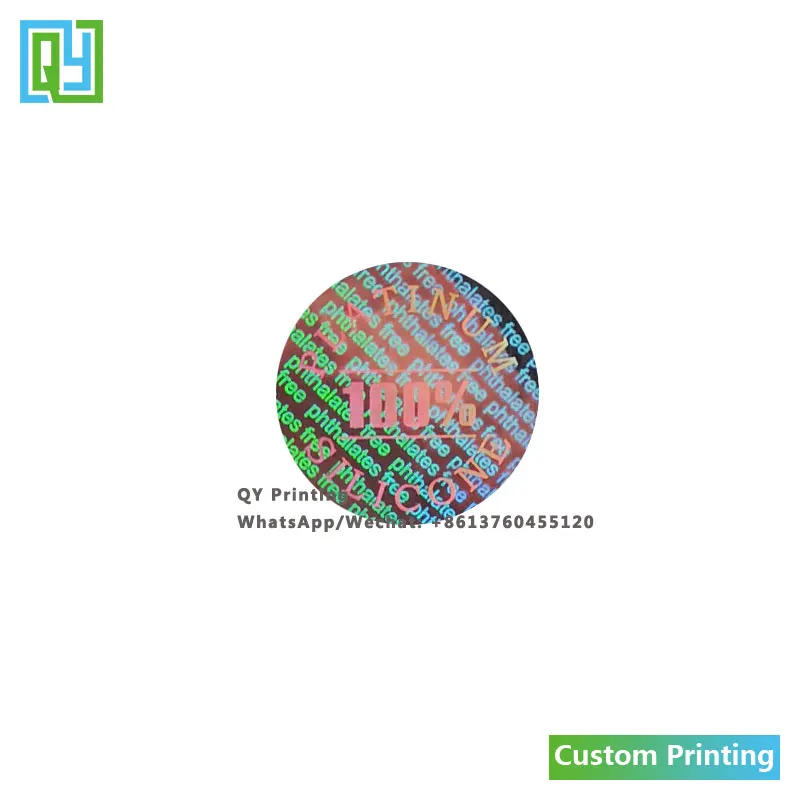 10000pcs 20x20mm 무료 배송 맞춤 인쇄 된 3D 실버 홀로그램 스티커 사용자 정의 만든 숨겨진 된 텍스트 보안 포장 레이블
