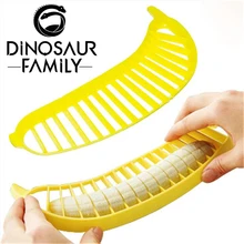 Creative Food Grade PP Material Banana Slicer Cutter Fruit Salad Fruit Knife Kitchen Accessories Gadget