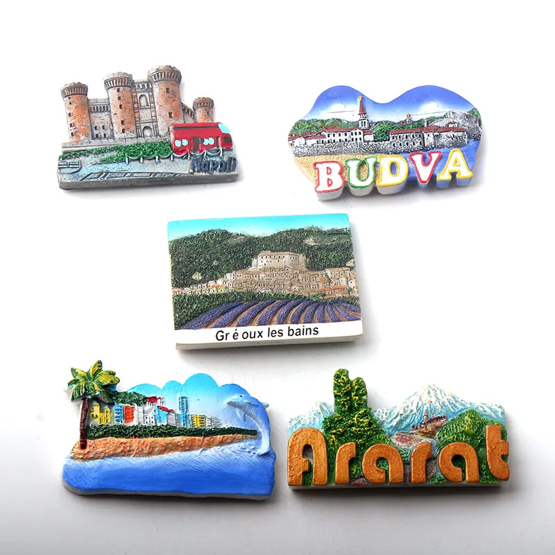 

Ararat Napoli Budva 3d Magnetic Refrigerator Magnets Creative Souvenirs Whiteboard Sticker