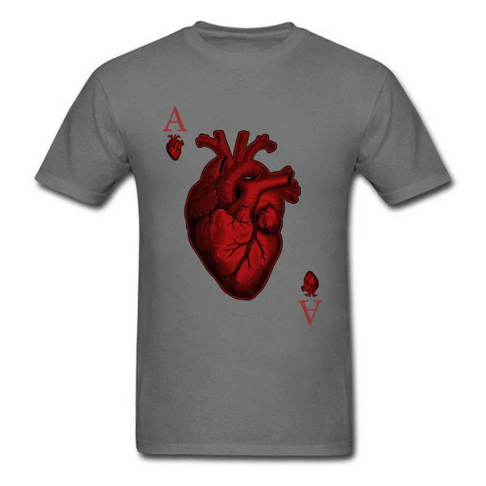 Ace of Hearts Fitness Tight Lovers Day 100% Cotton Crew Neck Men Tops Tees Casual Clothing Shirt Funny Short Sleeve T-Shirt Ace of Hearts carbon