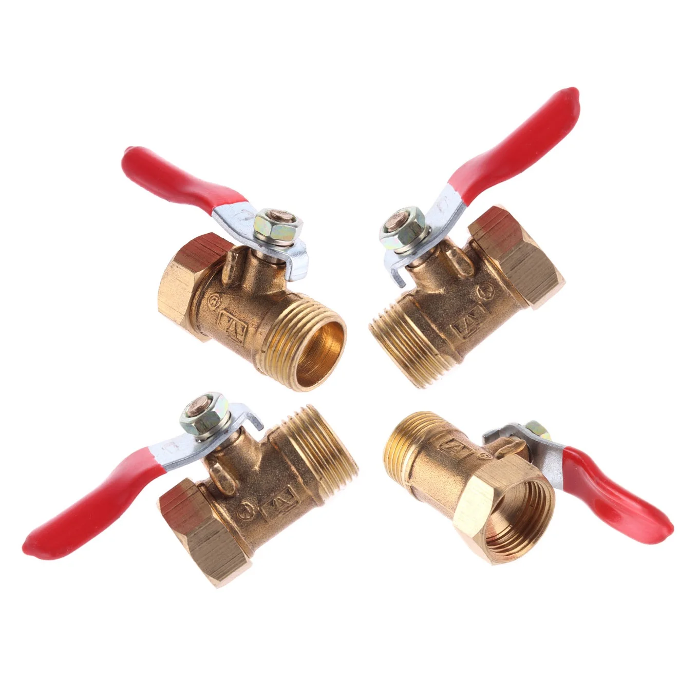 Латунный шаровой клапан Красная рукоятка рычага 1/4 &quot3/8&quot 1/2 &quotBSP