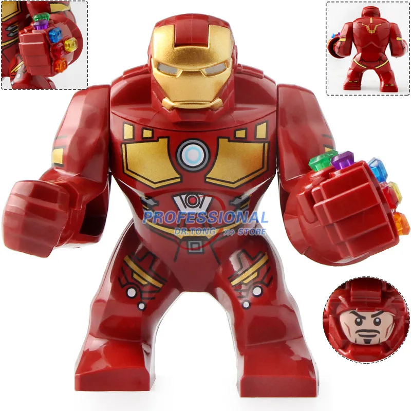 

20Pcs/Lot Avengers 4 Endgame Iron Man Hulk Big Size Figures Building Blocks Bricks Gift Toys For Children GD208