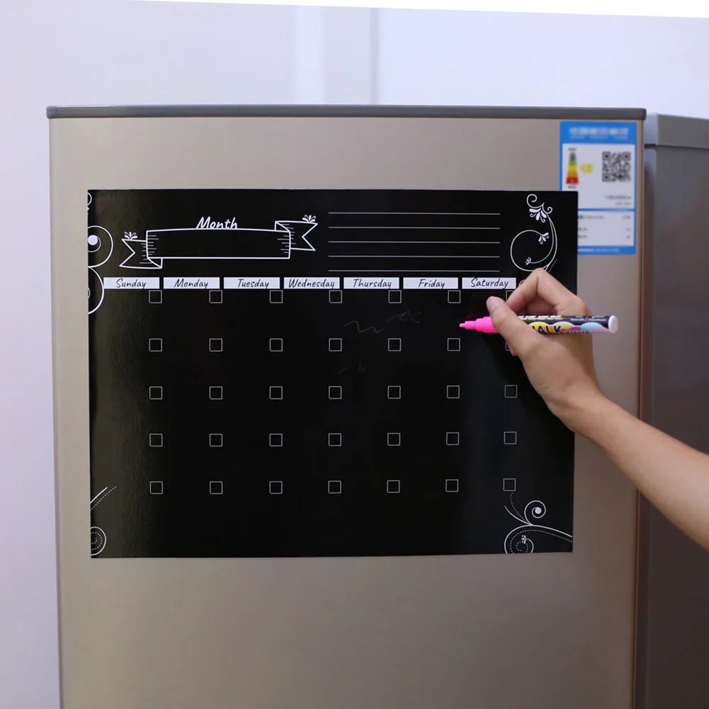 Refrigerator Dry Erase Board Blackboard Month Magnetic Fridge Calendar 