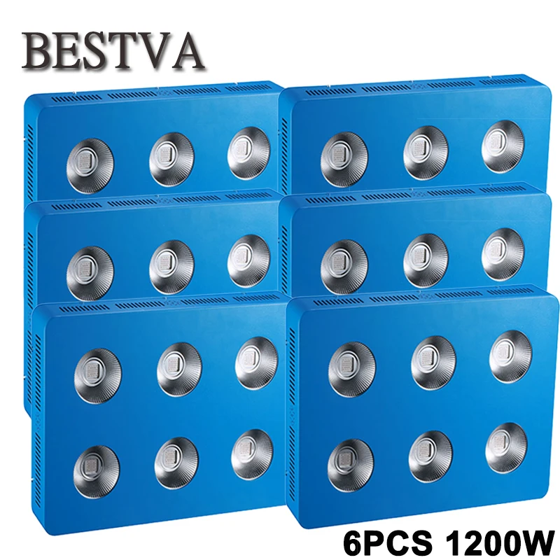

6PCS Dominator 1200W LED Grow Light full spectrum Lamp for plants all growing stage growth and bloom flowering indoor greenhouse