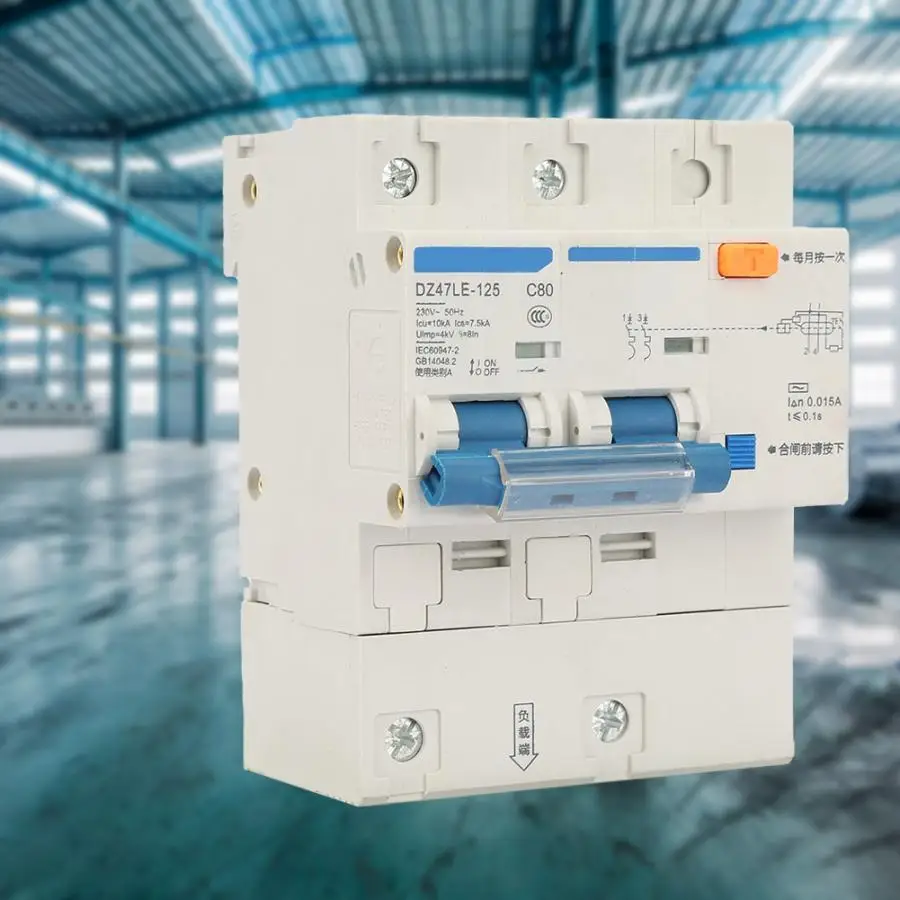 AC 230 V 80/100/125A воздушный выключатель переключатель для защиты от утечки DZ47LE-125 Американская классификация проводов 2р в настоящее время автомат защити цепи