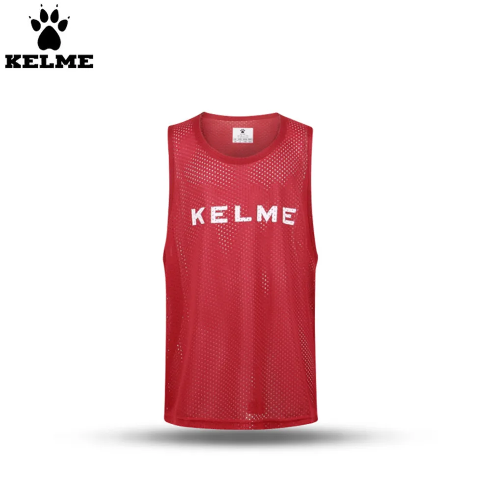KELME K15Z247 Kids Training Detachments Vest Breathable Quick Dry Elasticity Soccer Jerseys Basketball Suit Red White