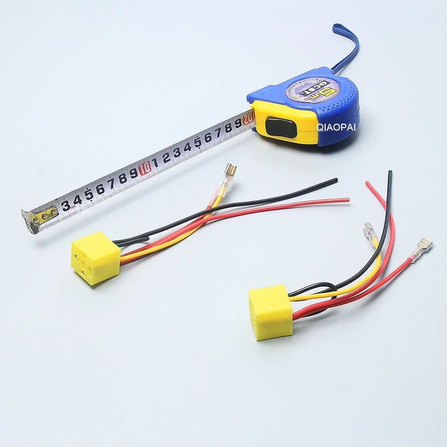 1 Pair Relay Socket Motorcycle Car 12V/24V Air Horn Relay Socket Plug Modified Scooter 4Pin Base Disc Horn Wire Connector