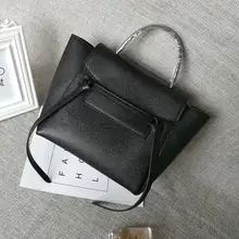HANYUNA BRAND New Fashion Cowhide Catfish Women Bags Belt Knot Bags Large Capacity Totes Split Leather