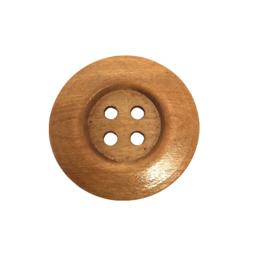 10 Reddish Brown coloured 4 hole Wooden Sewing Buttons 30mm Value