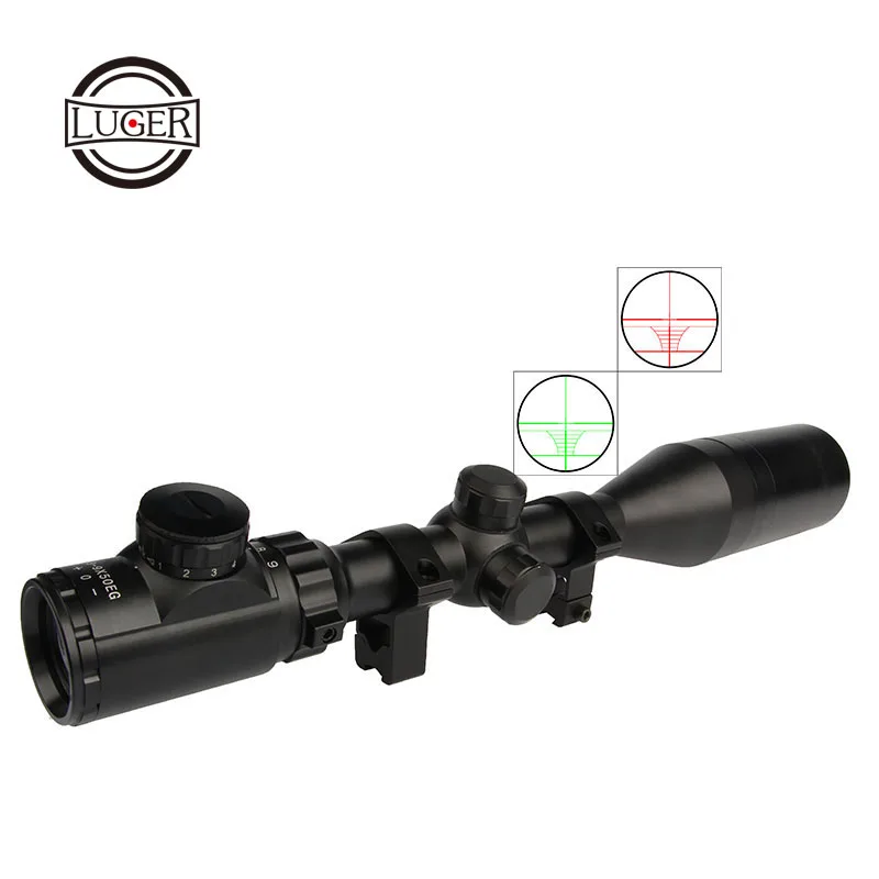 

3-9X50EG new 0EG Hunting Optical Sight Riflescope Red Green Dot Illuminated Scope For Air Gun Rifle Fits 11mm 20mm Rail Mount
