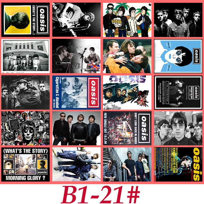 

B1-21# OASIS Classic Series sticker 20/pcs PVC Sticker Travel Suitcase PencilBox Bike Phone Sliding Plate Graffiti Styling