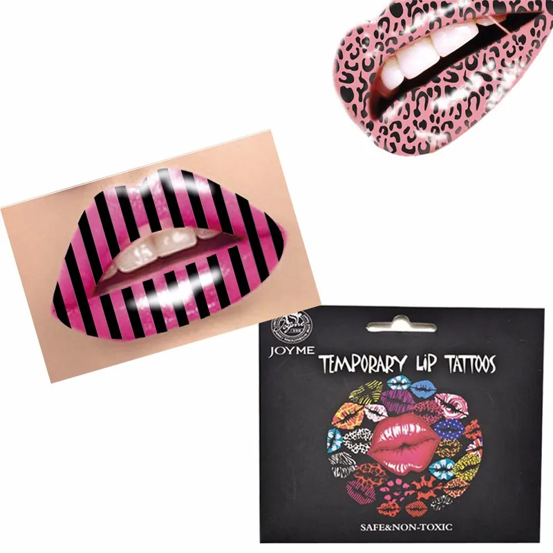 Новое поступление, розовая 3D переводная татуировка для губ, стикер, вспышка, водостойкая, временная татуировка, Секс продукт для женщин, боди, Maquiagem Art