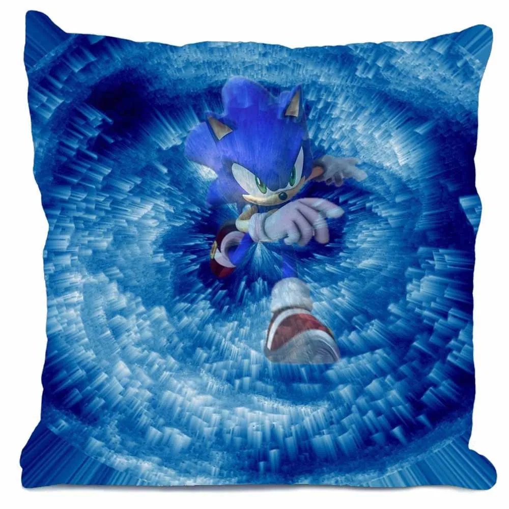 

New Arrival Custom Pillow Case Sonic The Hedgehog Style Pillowcase zipper 35x35 cm (One side) F922