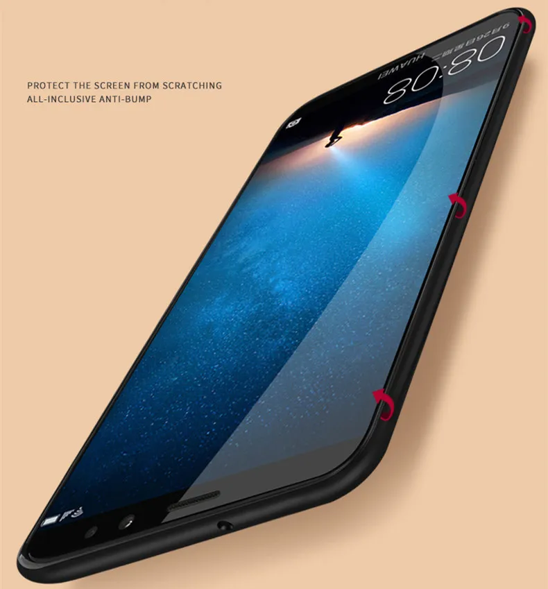 Mpcqc Роскошные сзади Матовый Мягкий силиконовый чехол для Huawei Nova 2i Mate 10 Lite Honor 6C Pro 7x
