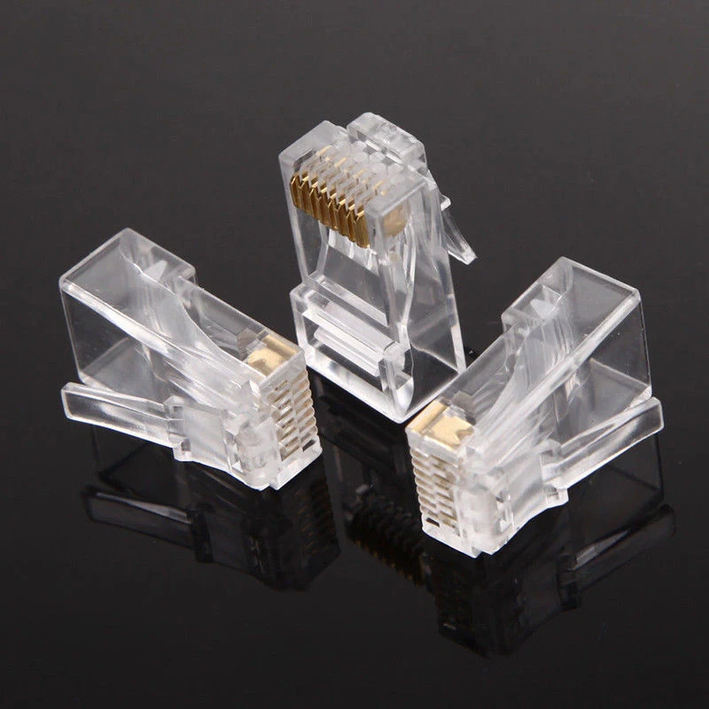 Сетевой модульный штекер 100 шт./лот RJ45 8P8C CAT5e CAT6 концевой разъем для
