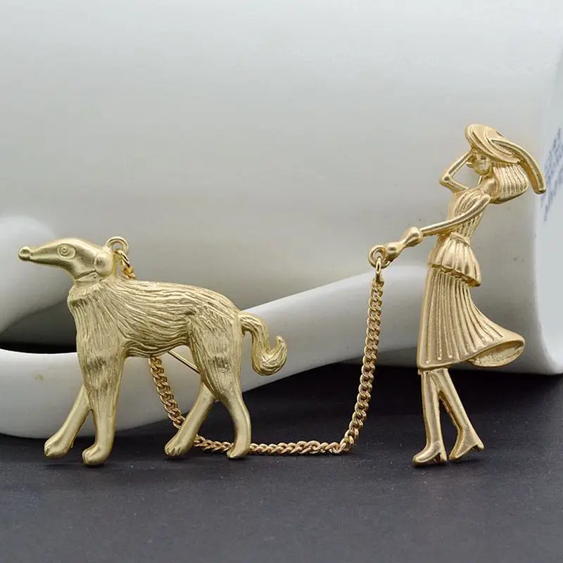 Милые таксы броши в форме собаки для женщин модный металлический, Кристальный эмалированная брошь с животным ювелирным изделием