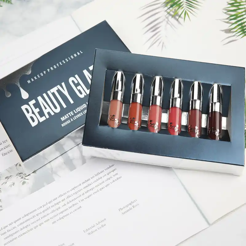 Beauty Glazed New 6 Mini Christmas Edition Liquid Makeup Matte Lipstick Lip Kit Gloss Long Lasting Lipstick Lipgloss Cosmetics