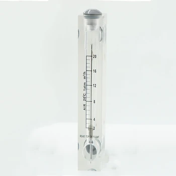 

2-20m3/h 1/2" BSPT Male Thread PMMA Panel Type Gas Float Flowmeter Air Flow Meter Rotameter Without Control Valve