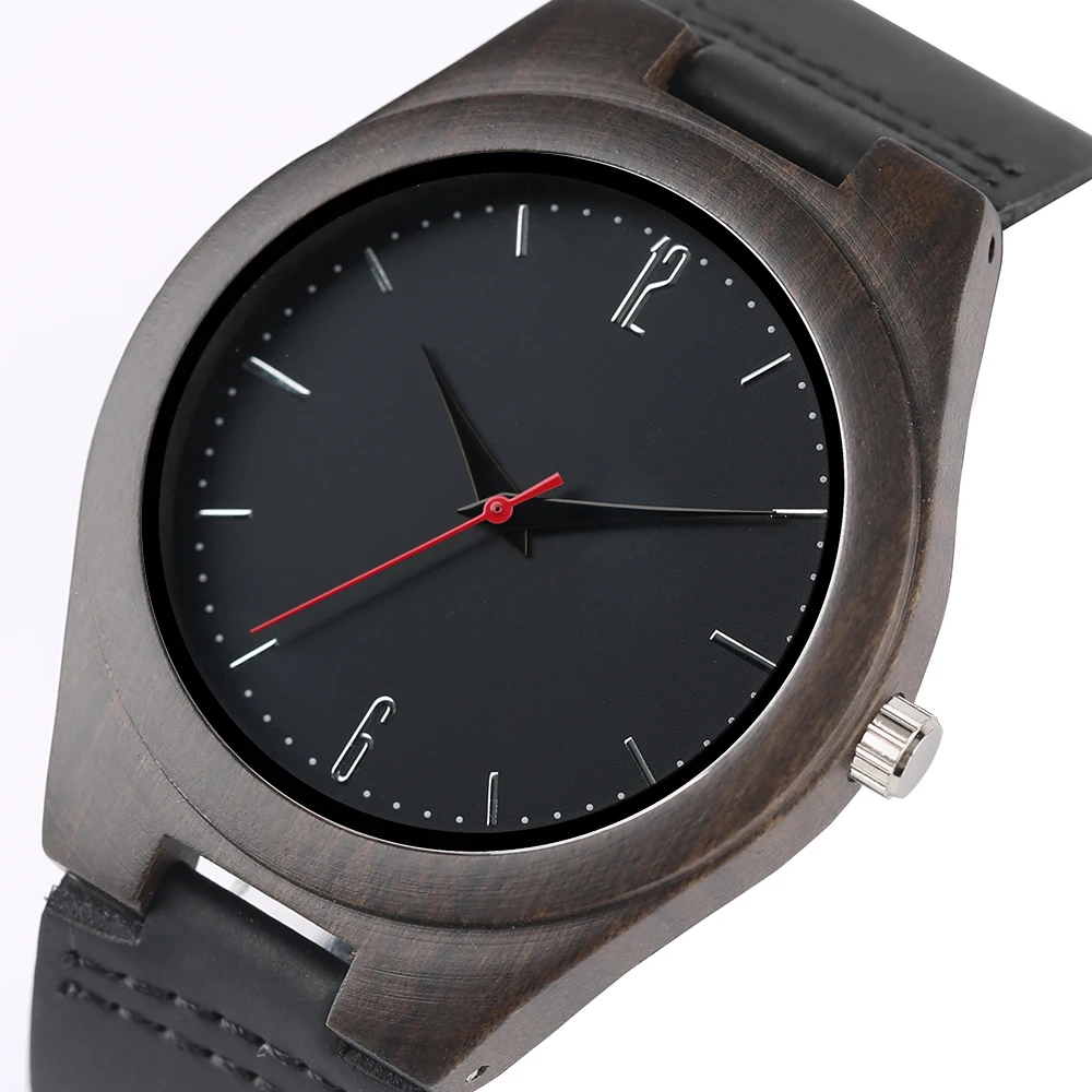 Nature Wood Simple Men Bamboo Watch Cool Casual Genuine Leather Band Strap Wrist Watches Quartz Women Gift Relogio Masculino (3)