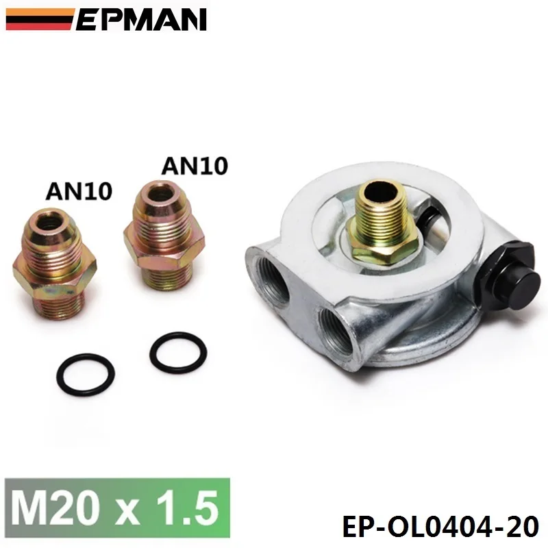 Масляный радиатор фильтр Сэндвич пластина+ термостат адаптер(AN10 или AN8) фитинги EP-OL0404 - Цвет: M20x15xAN10