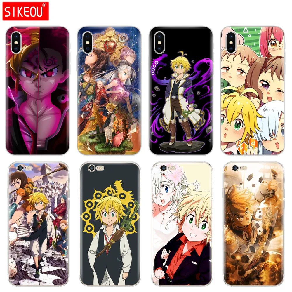

Silicone Cover Phone Case For Iphone 6 X 8 7 6s 5 5s SE Plus 10 XR XS Max Case Nanatsu no Taizai 7 Seven Deadly Sin