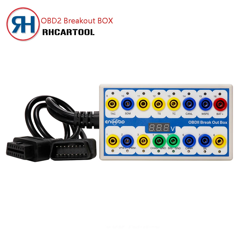 

Best OBDII OBD2 Breakout Box Car OBD 2 Break Out Box Car Protocol Detector Auto Can Test Box Automotive Connector Car-detector