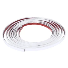 3m Silver Car Grille Exterior Chrome Styling Decoration Moulding Trim Strip 10mm