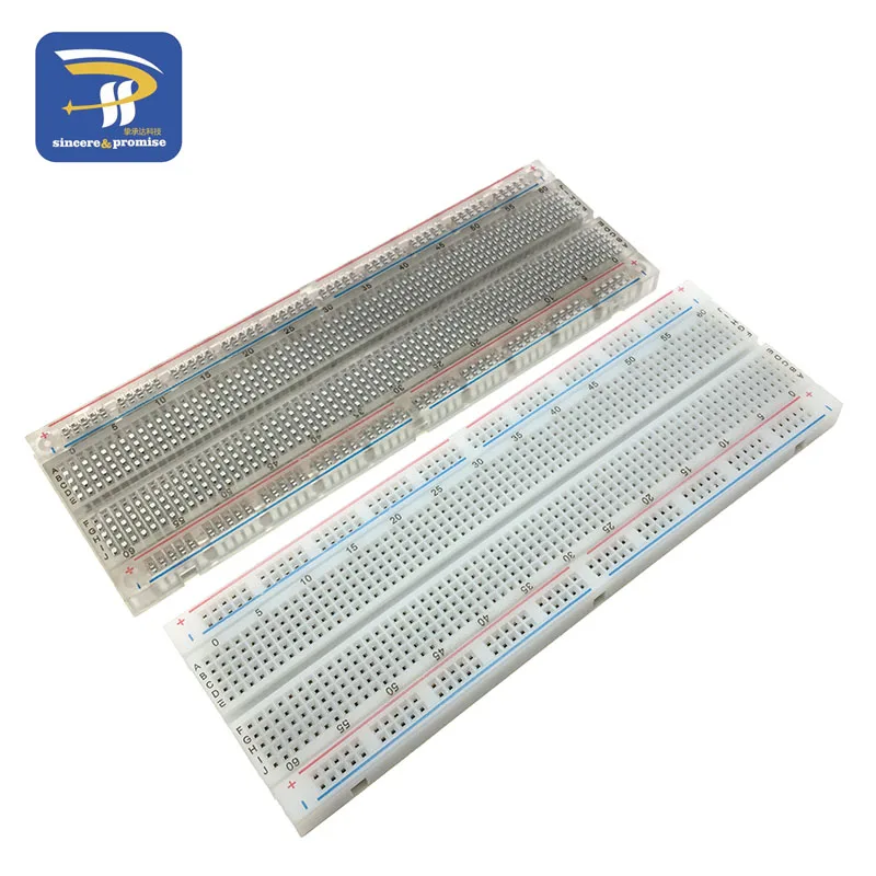

1pc NEW MB-102 MB102 Breadboard 830 Point Solderless PCB Bread Board Test Develop DIY White/Transparent
