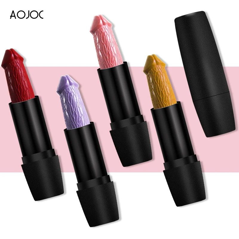 New Penis Shape Mushroom Head Lipstick 20 Colors Rouge Matte Lipstick Lips Makeup Red Lipstick Metallic Korean Makeup Cosmetics